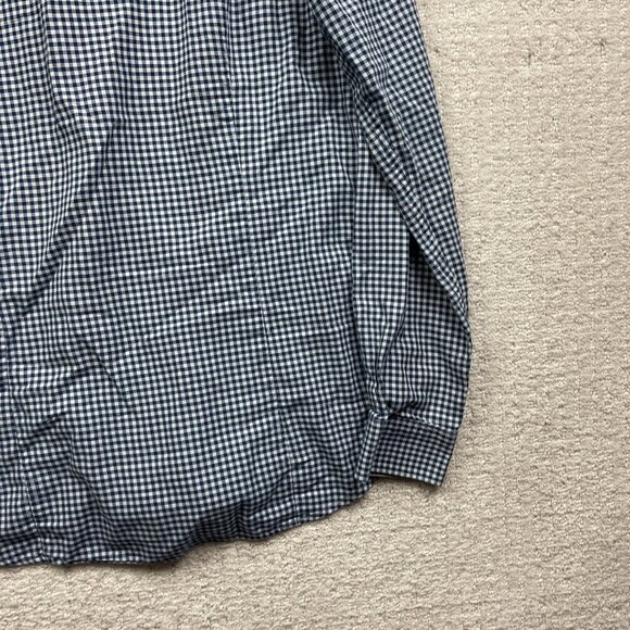 Michael Kors Dress Shirt Mens S Blue / White Gingham Check Collared Button Down - Picture 13 of 14